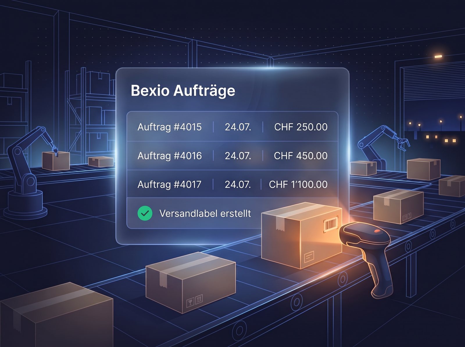 Bexio → Logistik Automation