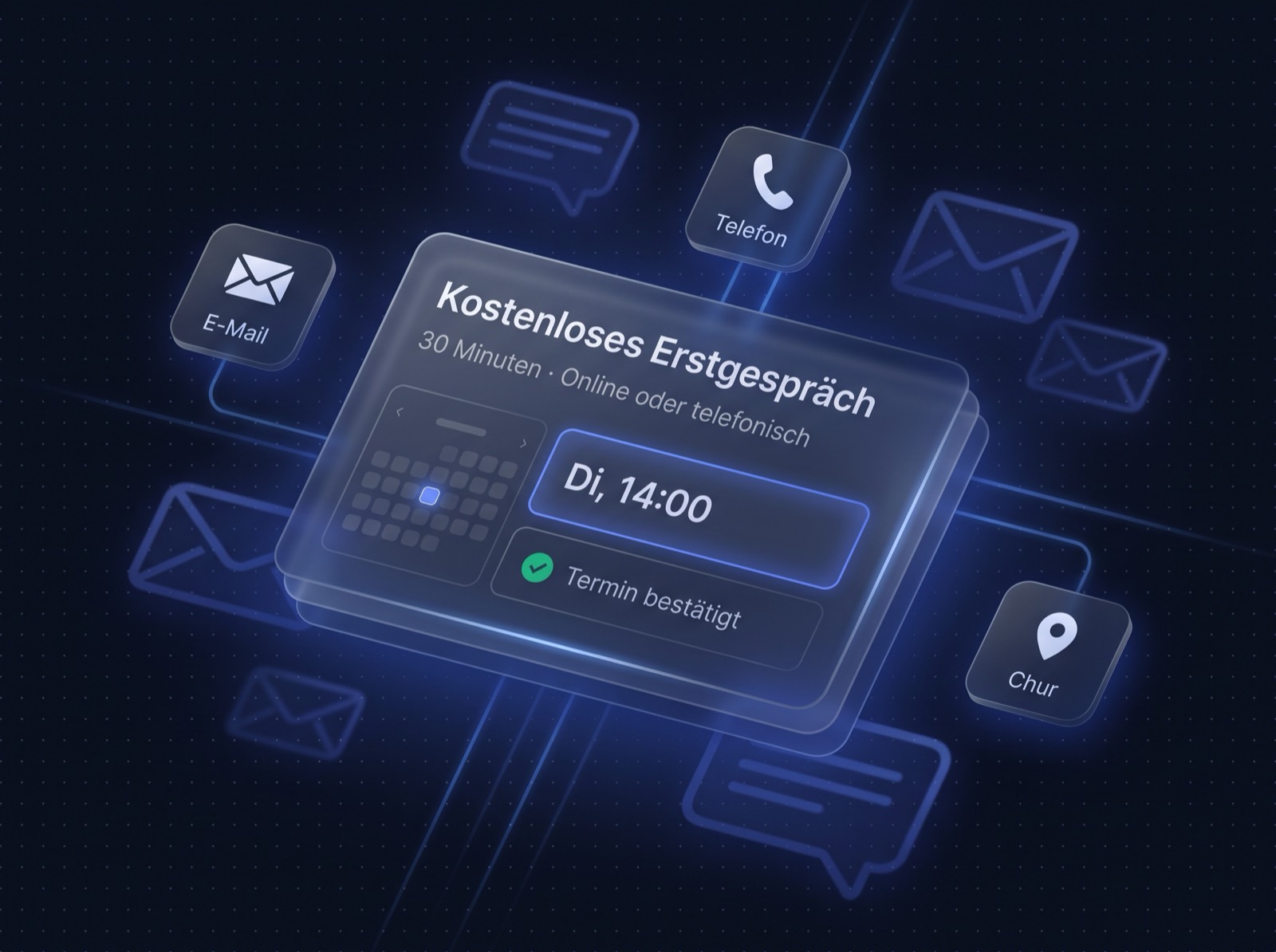 Kostenloses Erstgespräch buchen — Telefon, E-Mail oder vor Ort in Chur